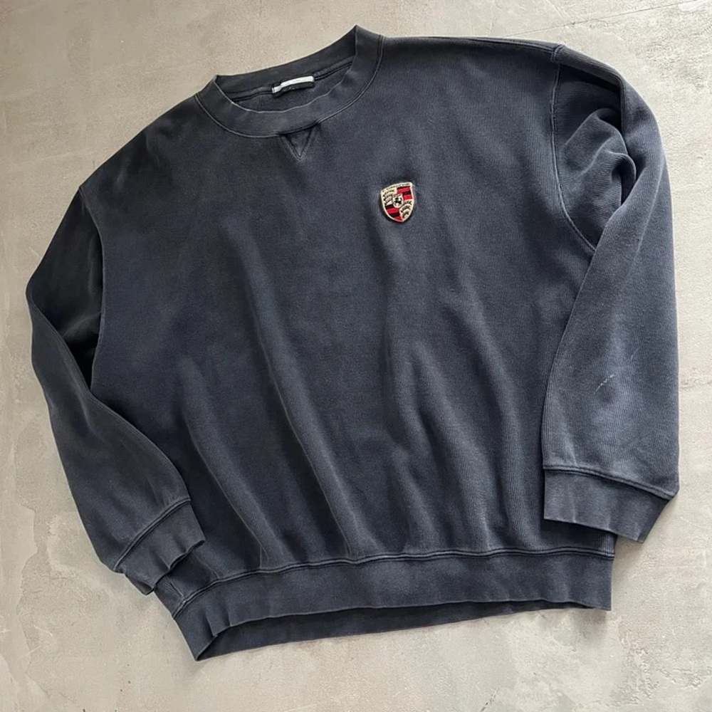 Blue Crewneck Sweater with Logo
